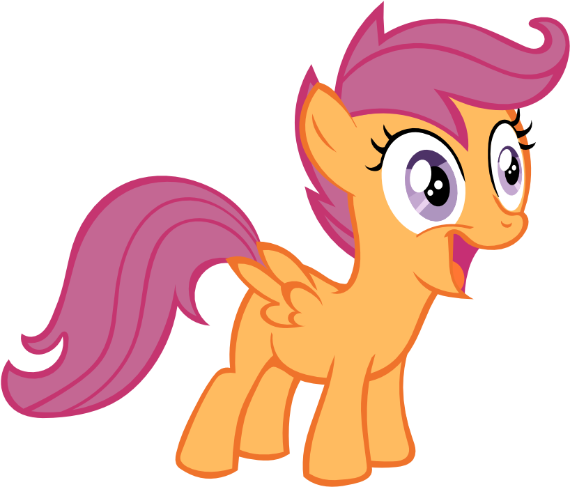 Scootaloo Traced By Panzi - My Little Pony Do Want (883x764)