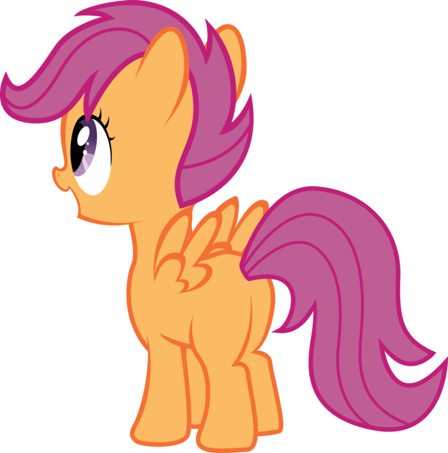 Scootaloo Looks Beyond By Tamalesyatole - Mlp Scootaloo Vector (888x899)