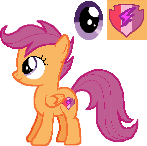 Scootaloo - Mlp Scootaloo Color Guide (600x600)