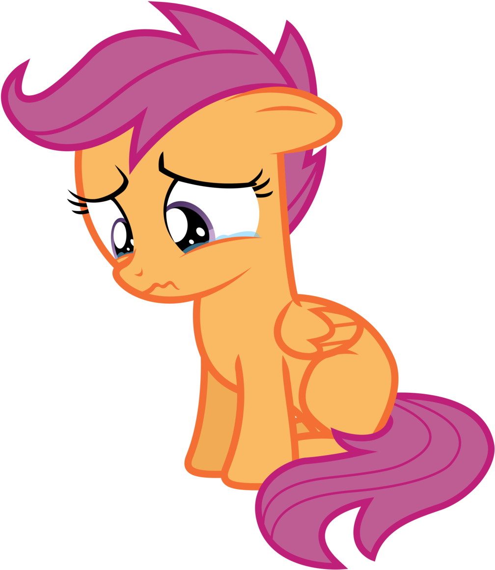 Vector - My Little Pony Scootaloo Sad (1024x1164)