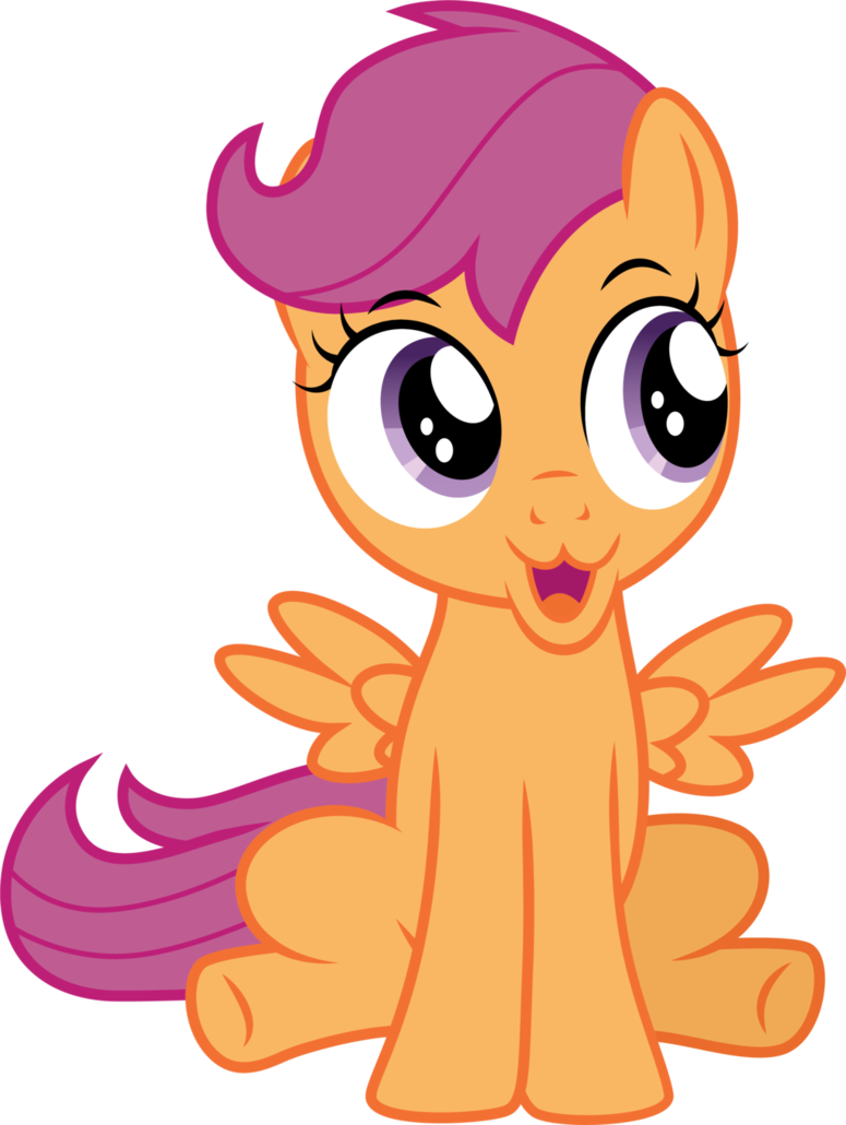 Excited Scootaloo By Cloudyglow - Pony (775x1030)