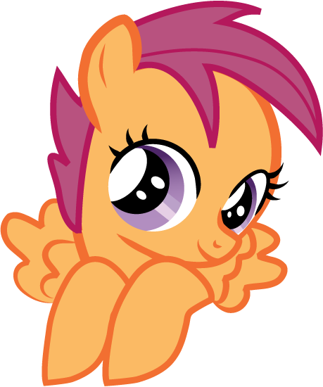 Pocket Pony Scootaloo By Creshosk - Cartoon (459x550)
