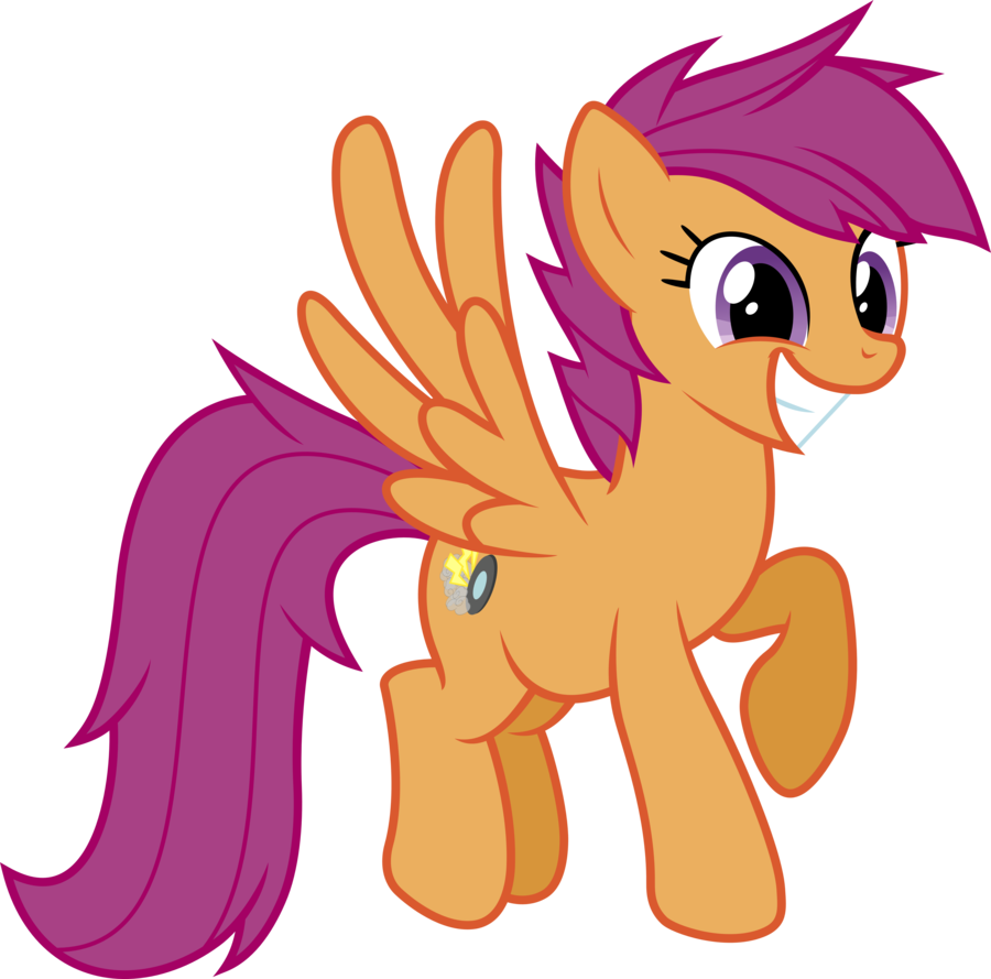 Kraysee, Dead Source, Female, Flying, Grin, Happy, - Cutie Mark Crusaders Grown Up (900x889)