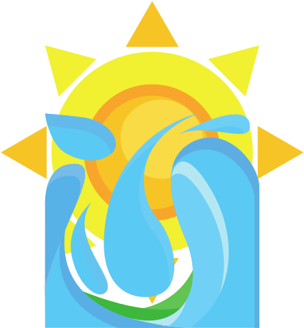Isolated Sun With Raindrops - Icon (550x550)