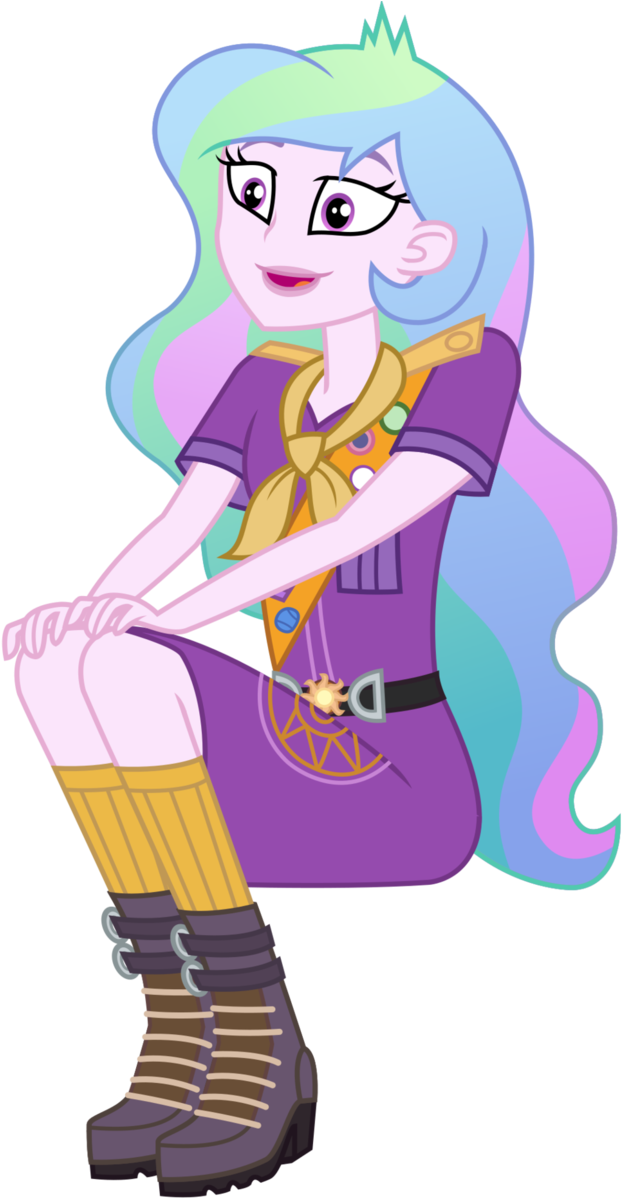 Camp Everfree Celestia By Sketchmcreations - Principal Celestia Camp Everfree (659x1212)