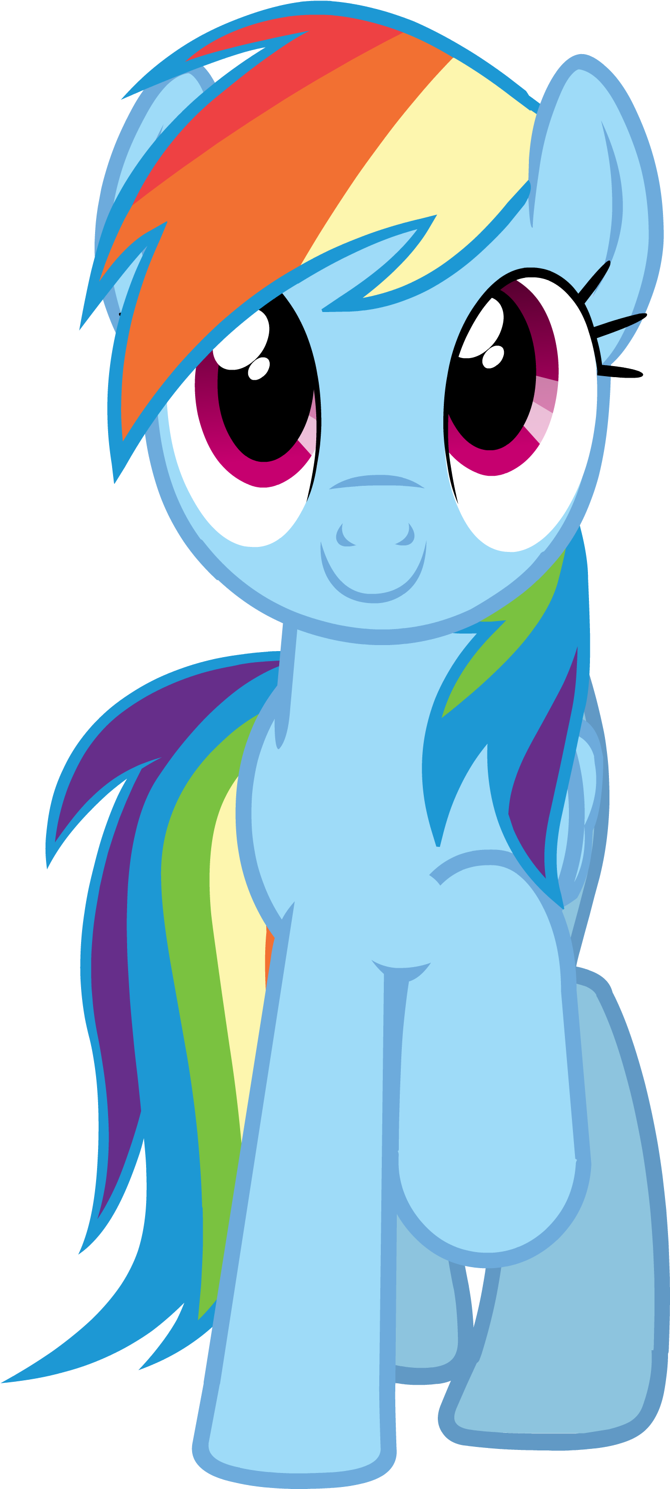 Rainbow Dash Vector - My Little Pony Rainbow Dash Smile (1660x2972)
