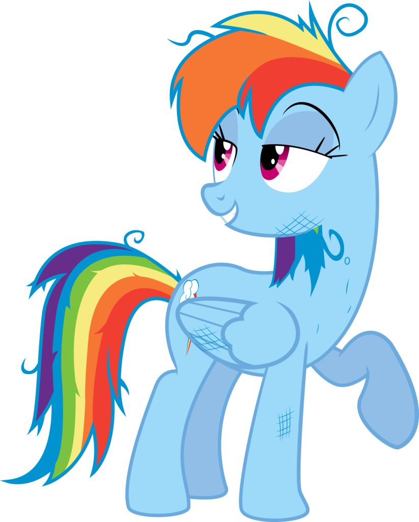 Absurd Res, - Rainbow Dash Messy Hair (822x1024)