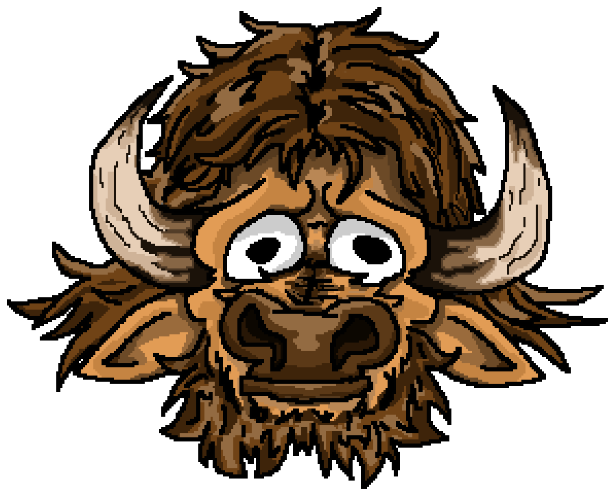 [oc] I Made Pixel Art Of A Tauren From Wow - Illustration (900x900)