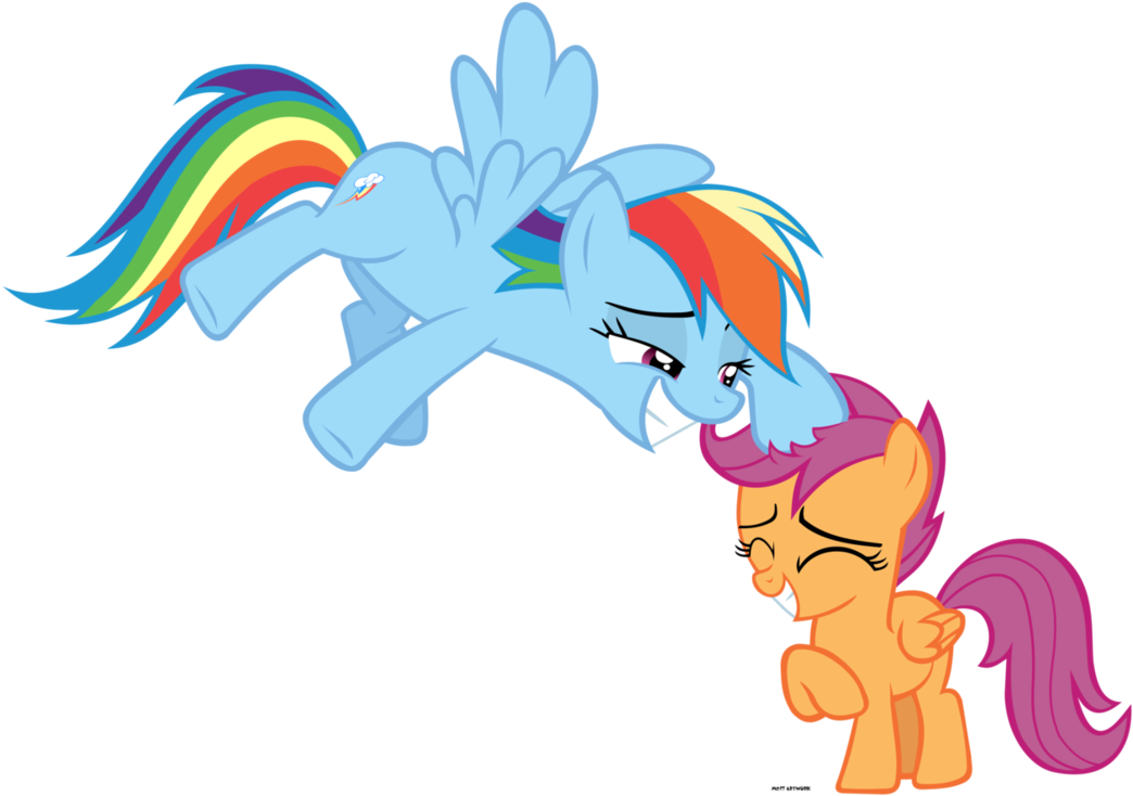 Rainbow And Scootaloo - My Little Pony: Friendship Is Magic (1061x752)