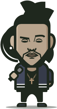 Loogmoji Of The Weeknd - Canvas Print (495x495)