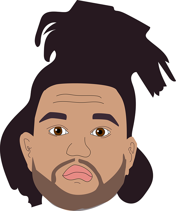 The Weeknd Is Calling His New Al Starboy But We Only - Weeknd Cartoon Face (600x719)