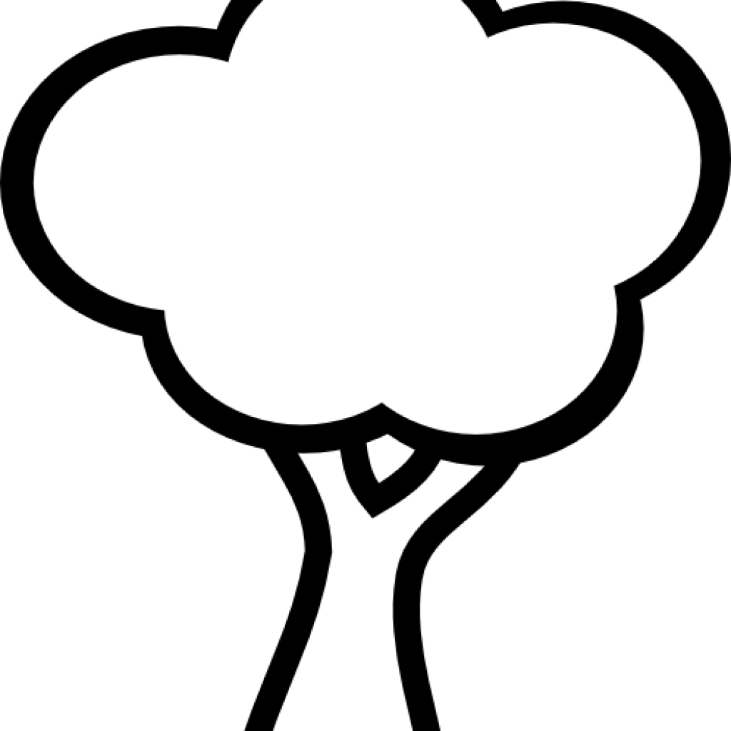 Tree Clipart Black And White Black And White Tree Clip - Free Printable Playdough Mats (1024x1024)