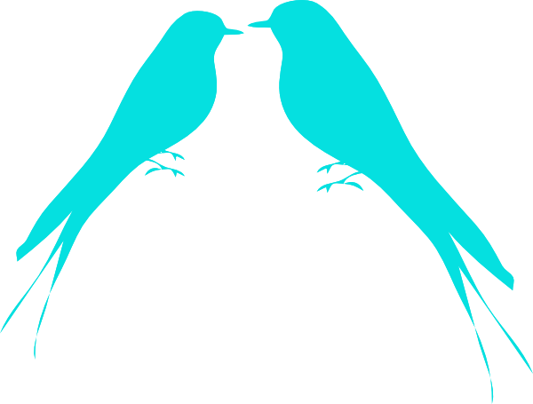 Purple - Love - Birds - Clipart - Bird Silhouette (600x455)