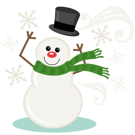 Windy Snowman Svg Scrapbook Title Winter Svg Cut File - Snowman Svg File Free (432x432)