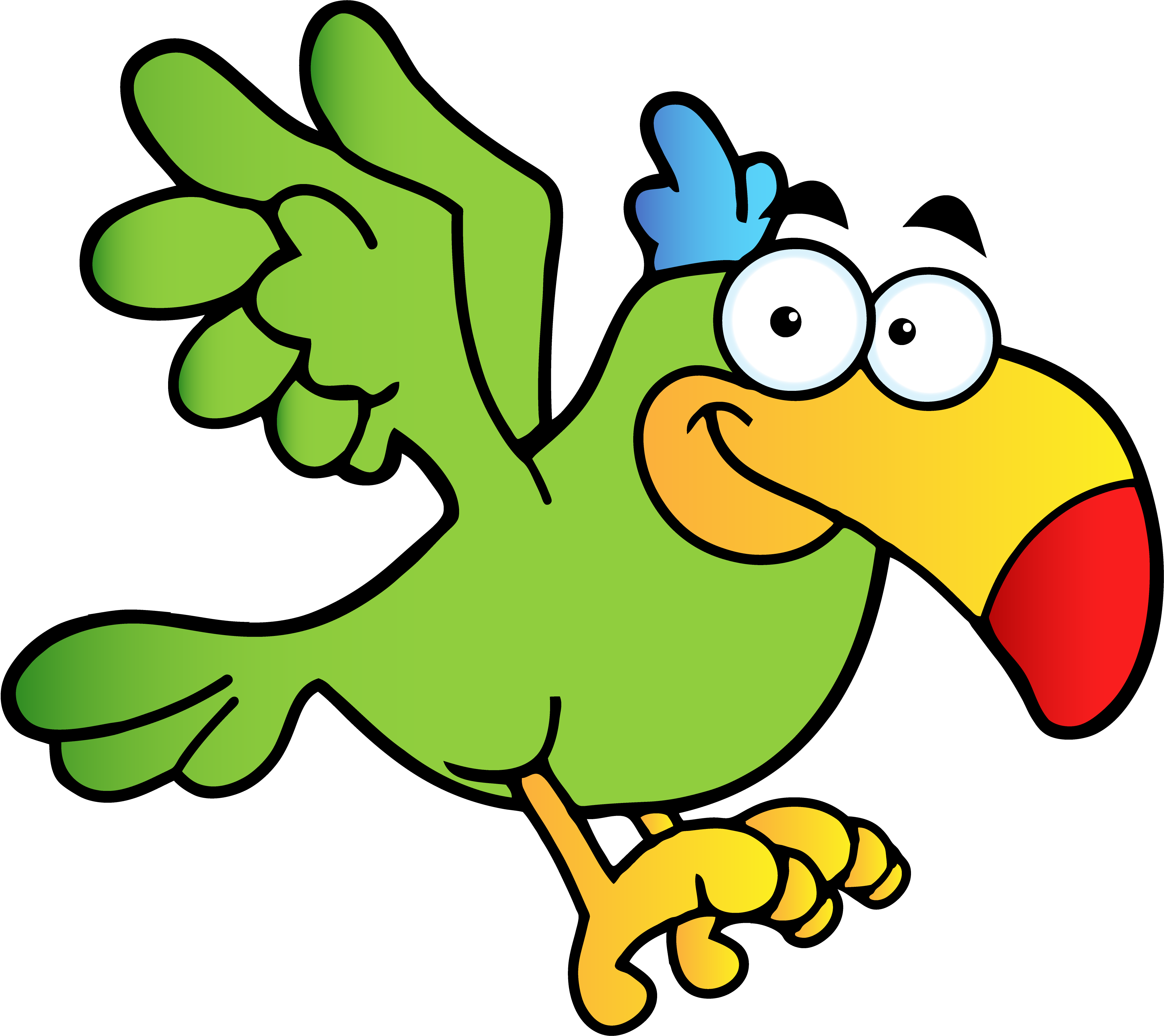 Coloring Page Tropical Bird (4044x3597)