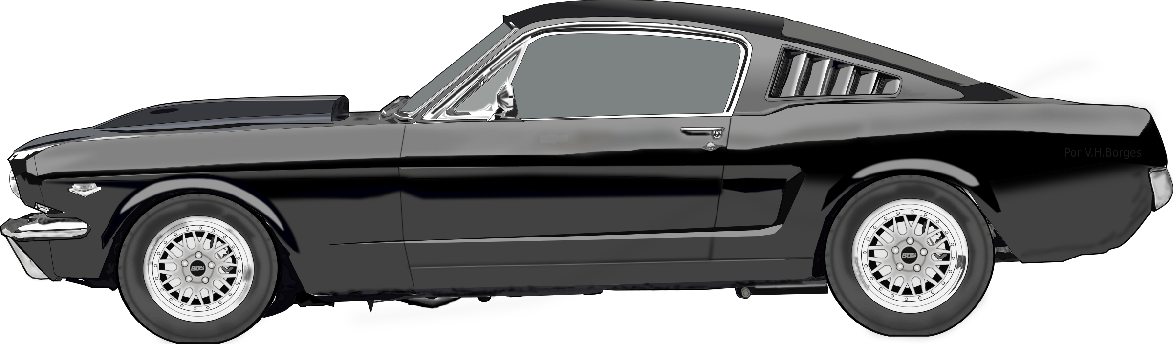 Big Image - Ford Mustang Png (2400x704)