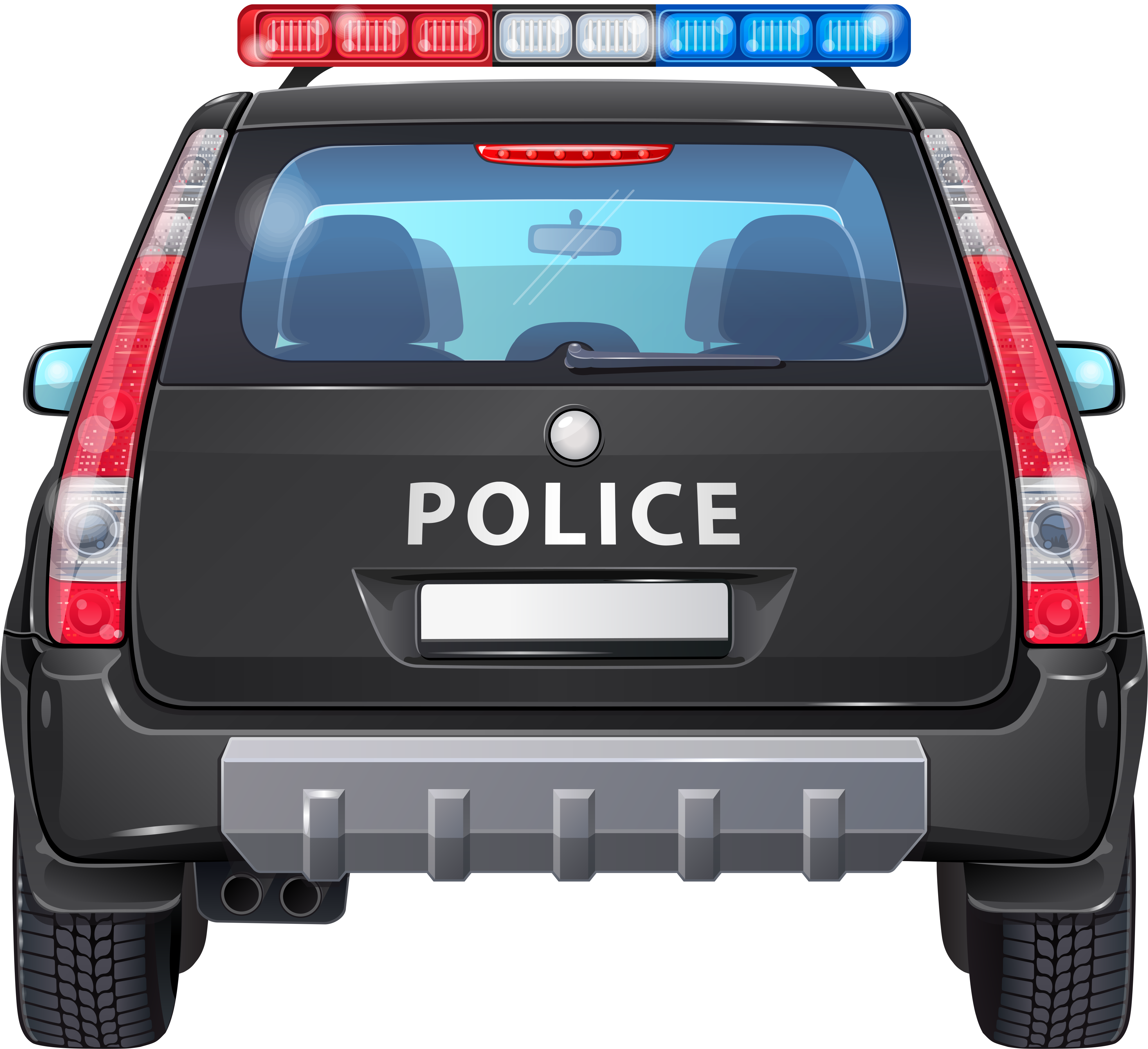 Police Car Back Png Clip - Back Of Police Car Clipart (4080x3684)