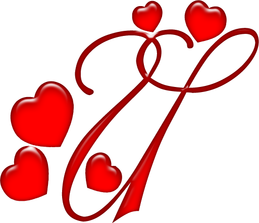 Alfabeto Coração Em Png - Alfabeto Rojo Con Corazones (513x441)