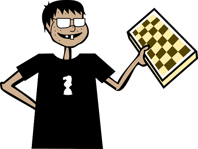 Player, Chess, Geek, Nerd, Person - Playing Chess Png Logo (640x482)