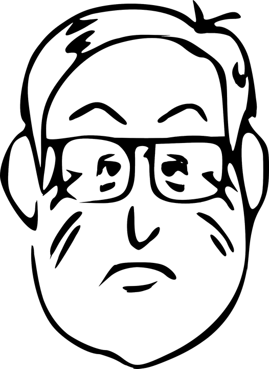 Free Vector Graphic - Draw A Cartoon Man Face (526x720)