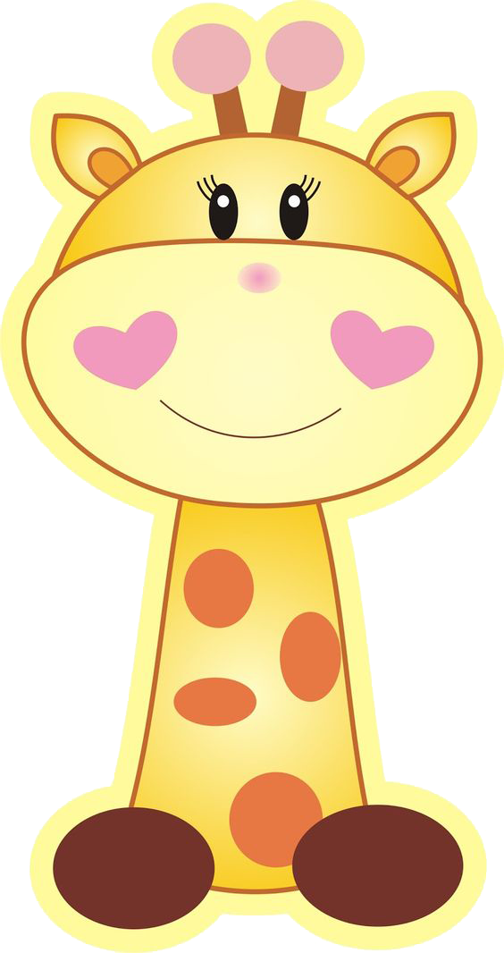 Baby Shower Infant Party Giraffe Clip Art - Dibujos De Una Jirafa Bebe (564x1066)