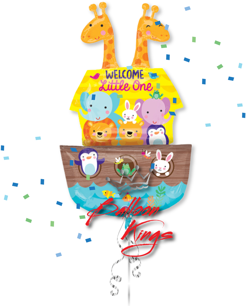 Baby Shower Noahs Ark - Noah's Ark Welcome Baby 37" Balloon (each) - Party (1280x1280)