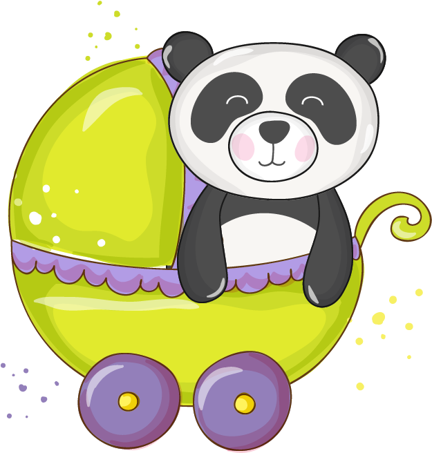 Giant Panda Baby Shower Infant Clip Art - Bebe Panda Para Tarjeta Boy (945x945)