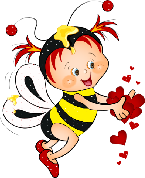 Simple Images Of Red Love Hearts Cute Love Bees Honey - Coccinelle St Valentin (600x600)