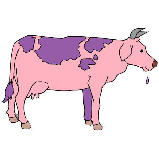 Pink And Purple Cow (508x508)