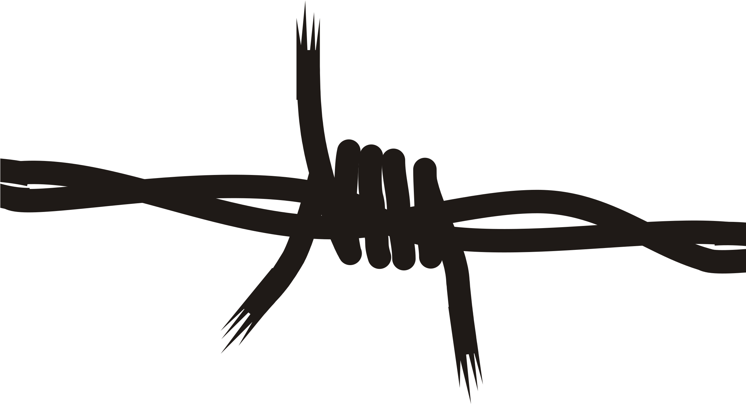 Clipart Garden Wire Mesh Png - Barb Wire Clipart Png (2400x1697)