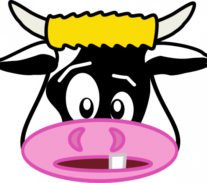 Cow Face Images Free Free Funny Cartoon Cow Face Clip - Funny Cartoon Cow Faces (678x600)