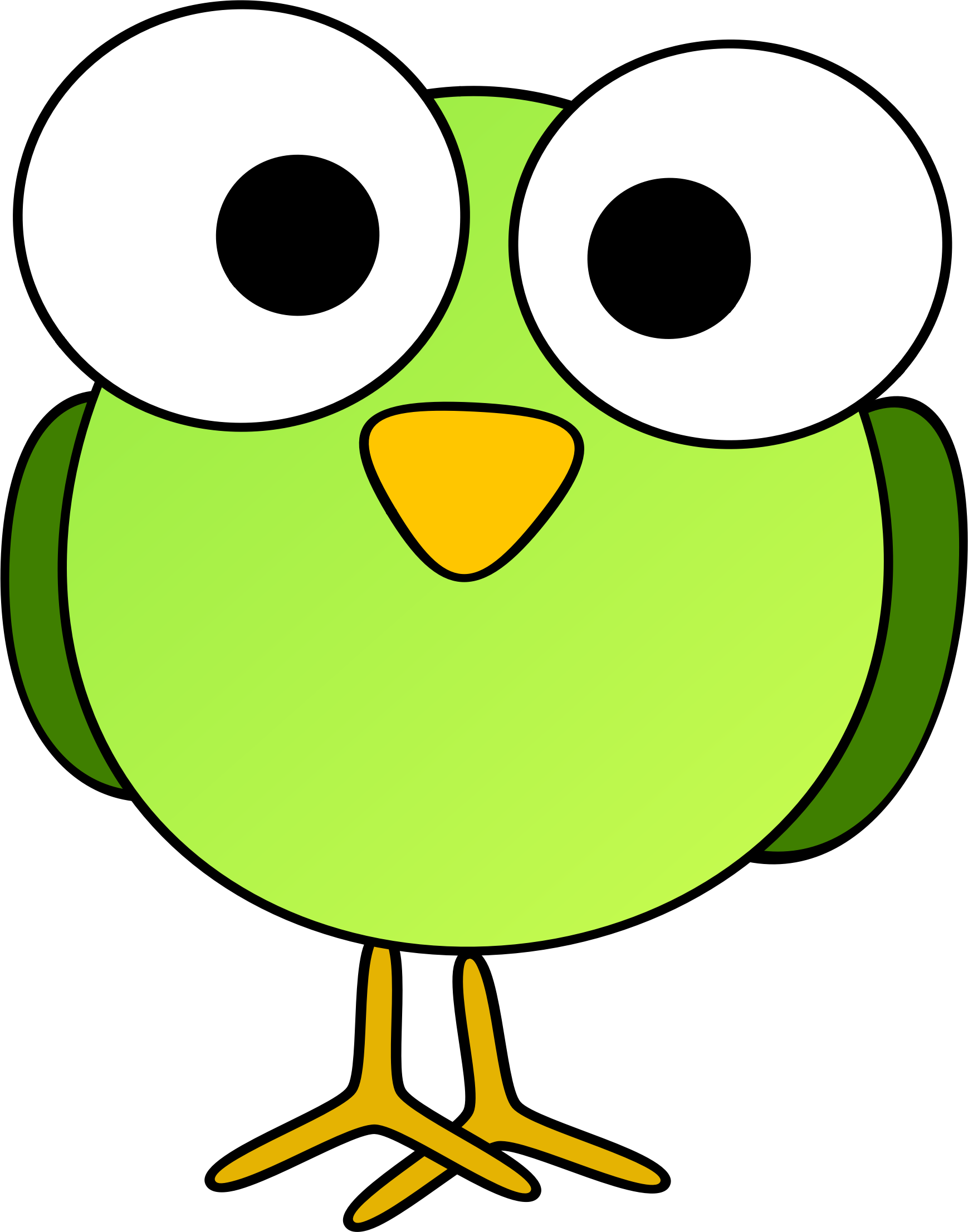 Bird Clipart Image Funny Looking Little Cartoon Bird - Funny Cartoon Bird Clipart (1738x2213)