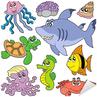 Sea Fishes And Animals Collection 2 Sticker • Pixers® - Dibujos De Especies Del Mar (400x400)
