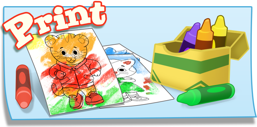 Large Size Of Coloring - Daniel Tiger Coloring Pages (830x412)