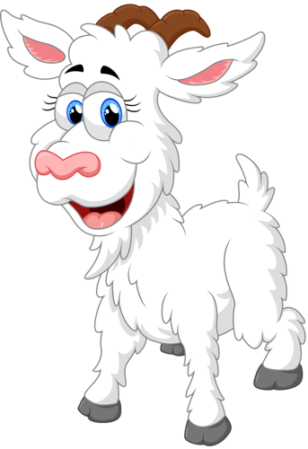 Cartoon Animals And Children Vector [преобразованный] - Goat (343x500)