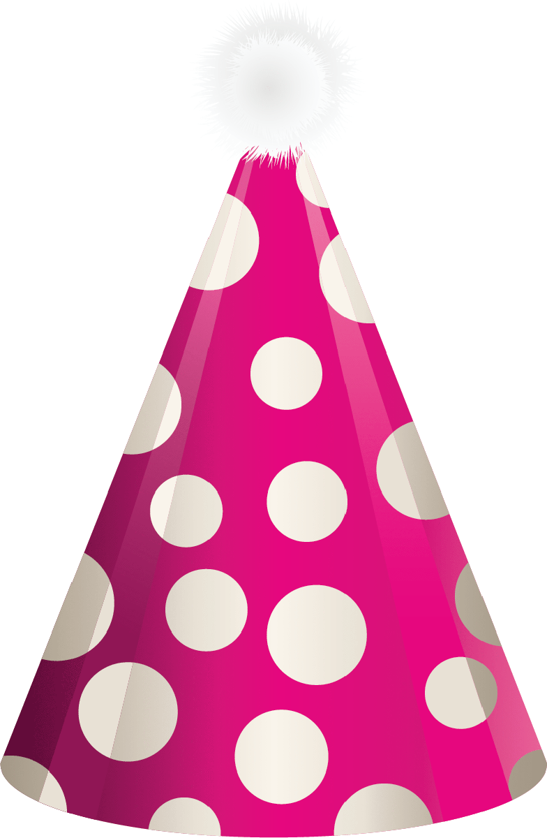 Cap Clipart Pink Hat - Pink Party Hat Png (784x1200)