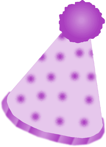 Pink Clown Hat Clipart - Green Clown Hat (363x500)