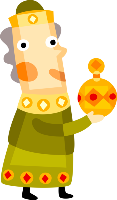 Vector Illustration Of Wise Man Magi Visits Jesus Nativity, - Tres Reis Magos Historia (408x700)