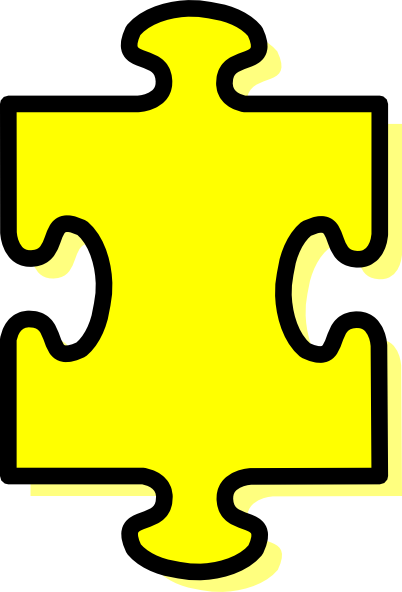 Yellow Puzzle Piece Clip Art Icon - Autism Puzzle Piece Clipart (402x592)