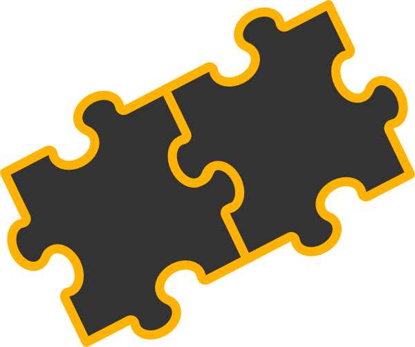 2 Puzzle Pieces Vector (600x501)