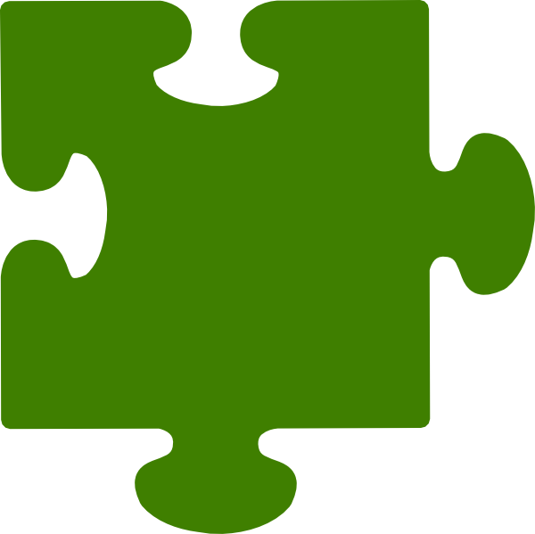 Green Puzzle Piece 2 Clip Art At Clker - Puzzle Pieces Clip Art (600x599)