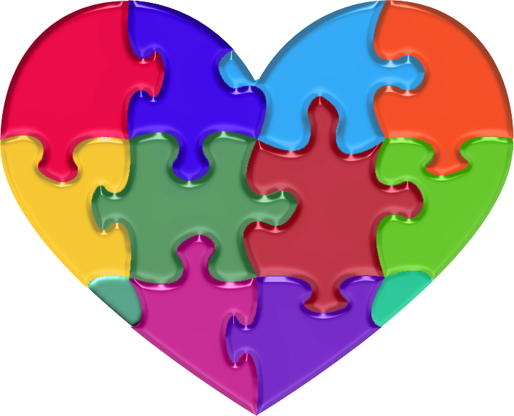 Heart Clipart Human Heart Clip Art Heart Shapes Clip - Autism Puzzle Piece Heart (727x589)