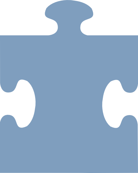 Puzzle Clipart Peices - Blue Puzzle Piece Clip Art (474x597)
