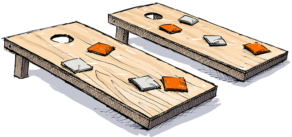 Soup & Corn Hole Tournament - Corn Hole Toss (1000x657)