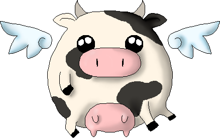 The Flying Karate Cow By Ooluccianaoo - Draw A Flying Cow (438x275)