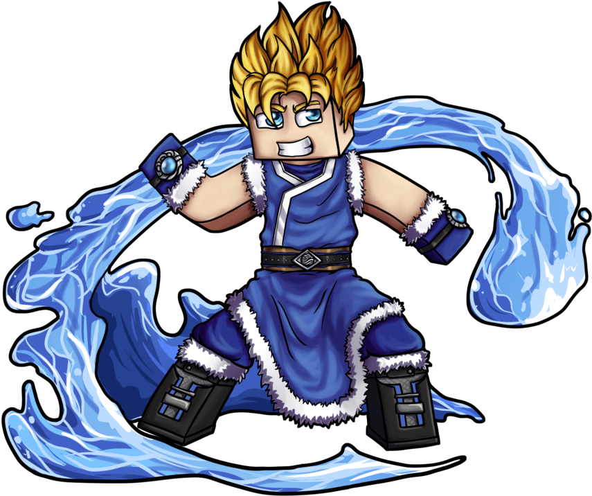 Minecraft Avatar Water Bender Solace By Goldsolace - Minecraft Skin Water Bender (900x900)