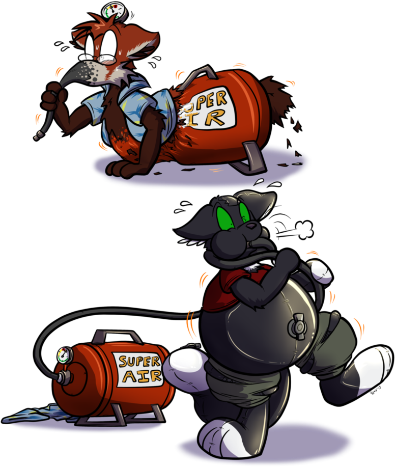 Air Tank Curse By Virmir - Cartoon (831x961)