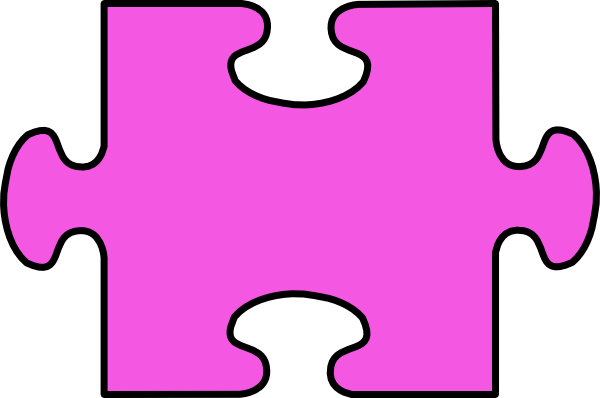 Purple Jigsaw Clip Art - Puzzle Pieces Clip Art (600x398)
