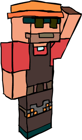 Tf2 Engineer In Minecraft By Theragingfusion - Cartoon (332x539)
