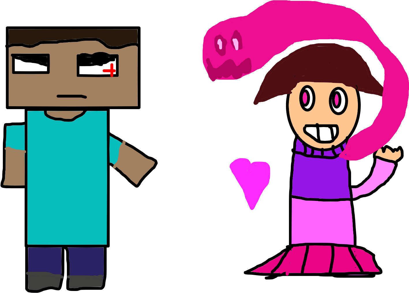 Awesomeelmenda75 Herobrine Vs Betty [glitchtale X Minecraft] - Betty Glitchtale Transparent (1600x1200)